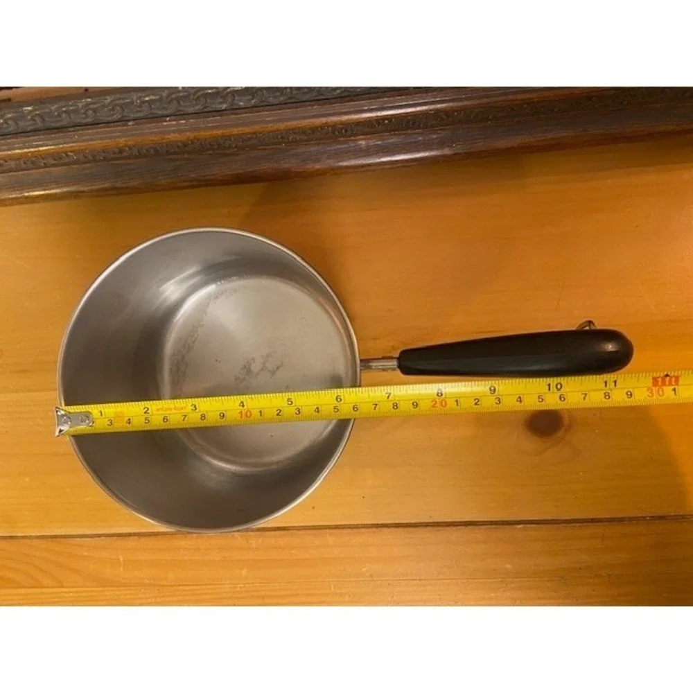 Vintage Revere Ware 2 Qt Copper Clad Bottom Saucepan Stainless Steel 1801 No Lid